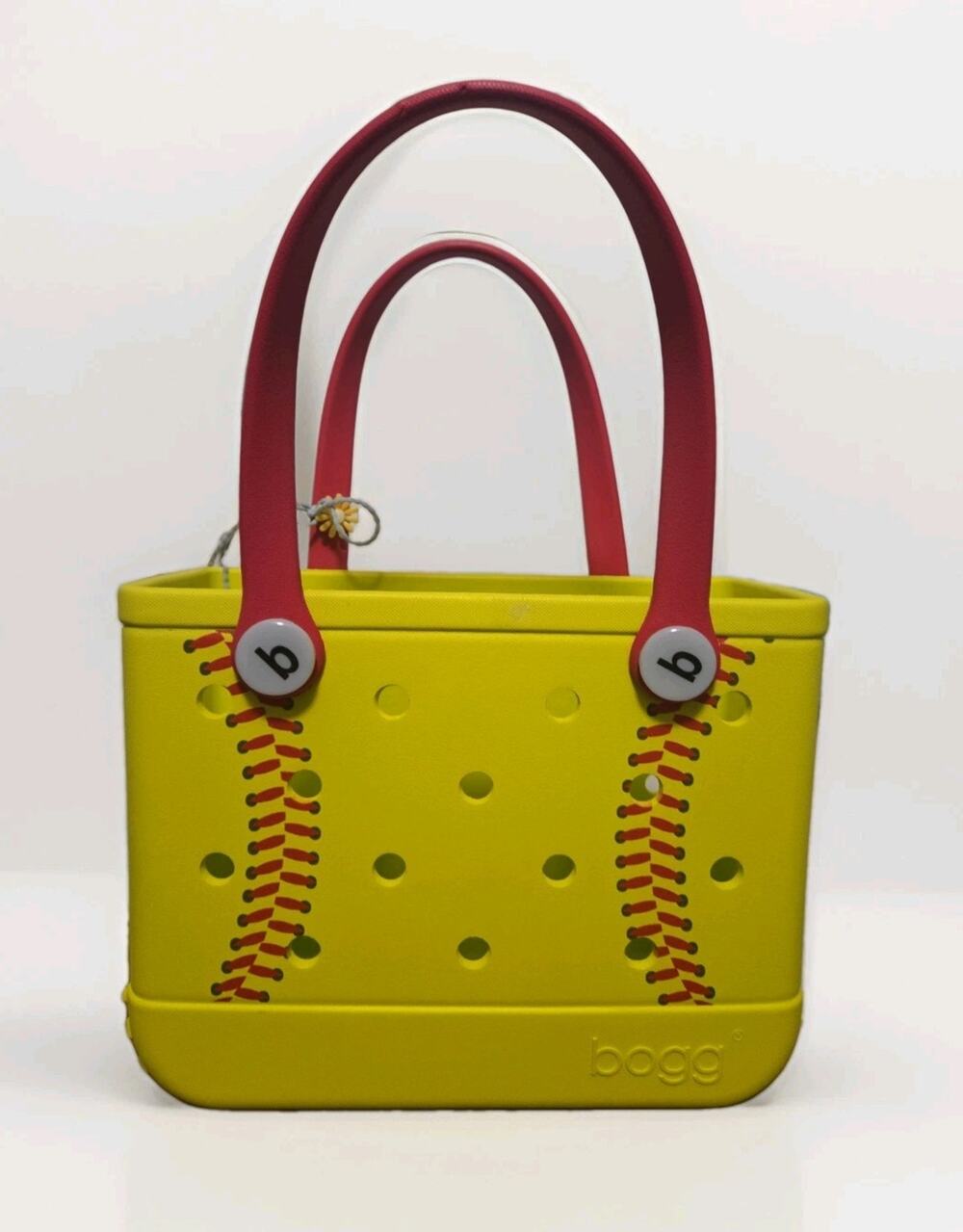 Bogg Bag Bitty Batter's Up Baseball Tote Yellow Small EVA Shoulder Bag